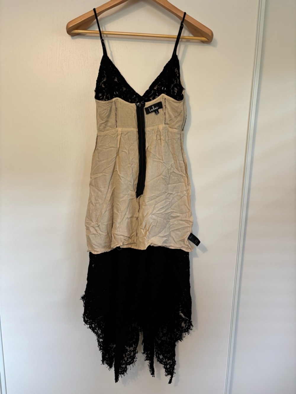 Lulus One Wish Black Lace Maxi Dress Size Small Asymetrical Feminine Romantic - Picture 6 of 8